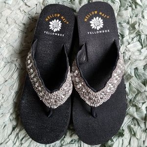 Yellow Box Flip Flops,  Size 7